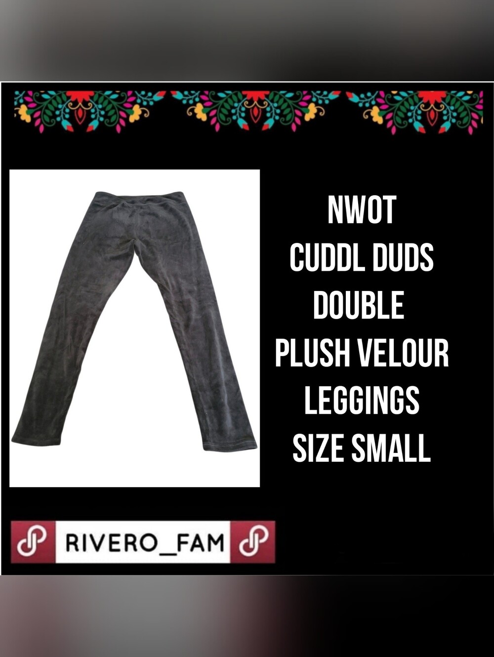 NWOT | CUDDL DUDS | DOUBLE PLUSH VELOUR LEGGINGS | SIZE SMALL